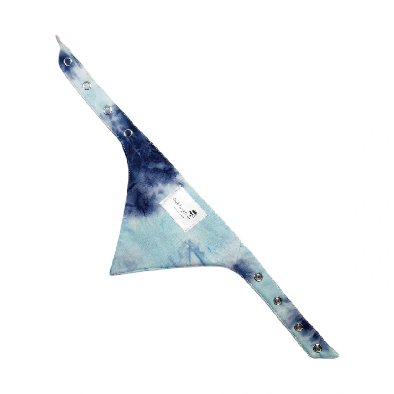 Blue Tie Dye Dog Bandana - Image 2