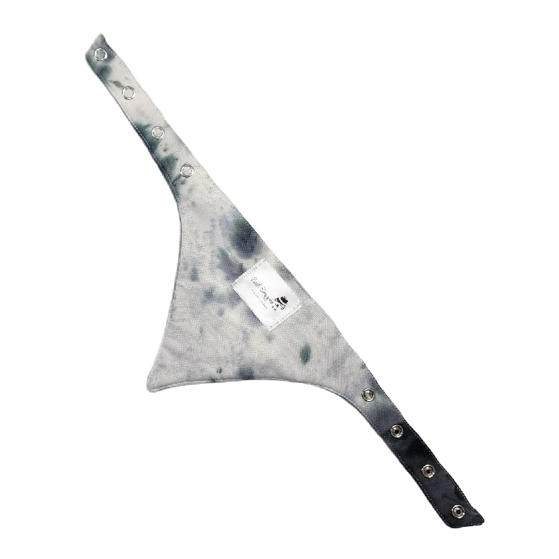 Gray Tie Dye Dog Bandana - Image 2