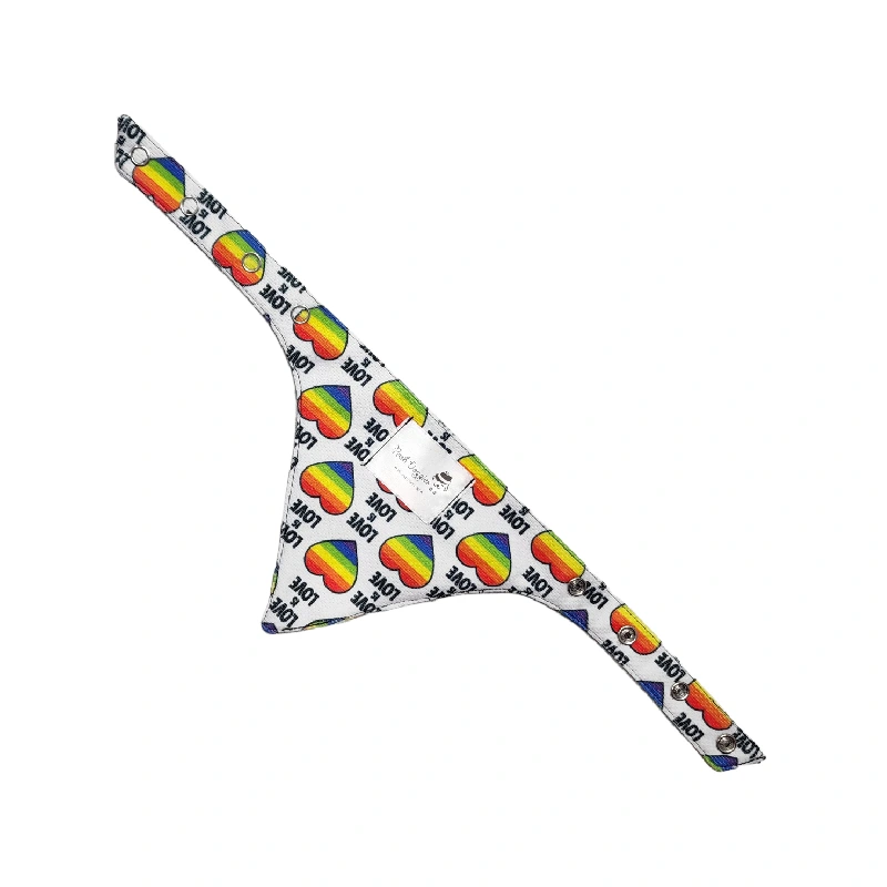 Pride Rainbow Heart Dog Bandana - Image 2