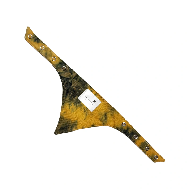 Yellow Tie Dye Dog Bandana - Image 2
