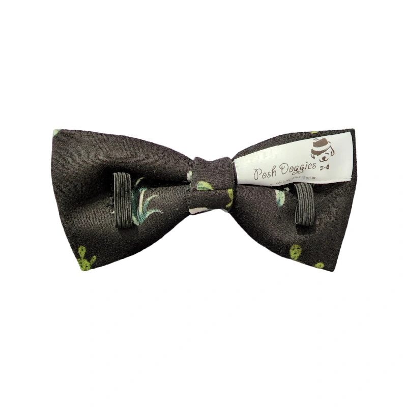 Black Cactus Bow for Pets - Image 2