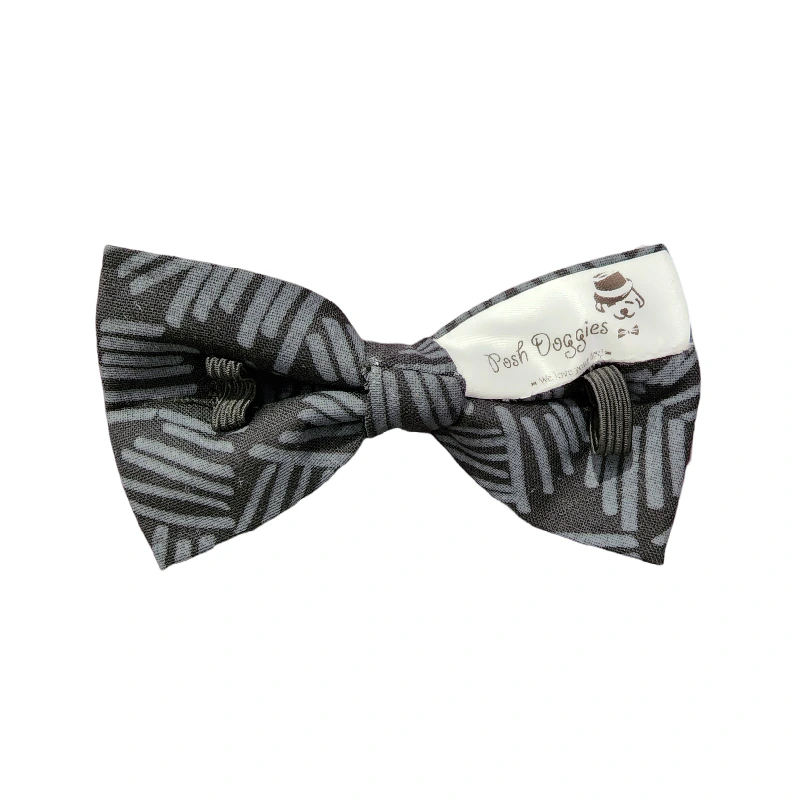 Black Lines Bow for Pets - Image 2