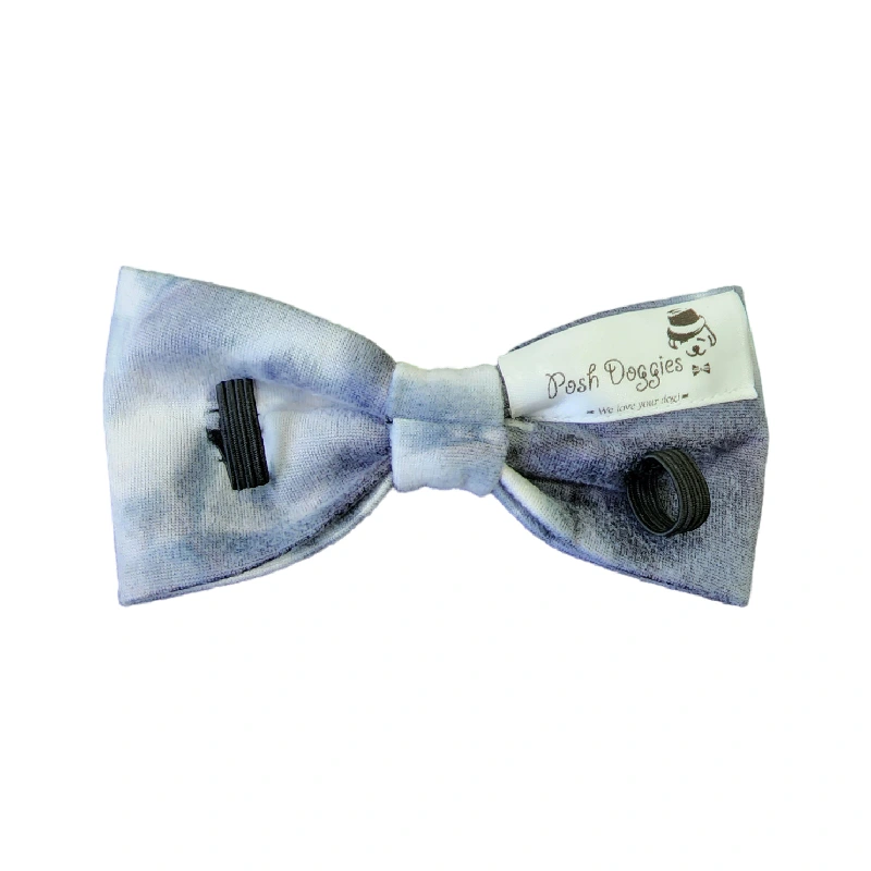 Gray Tie Dye Bow for Pets - Image 2