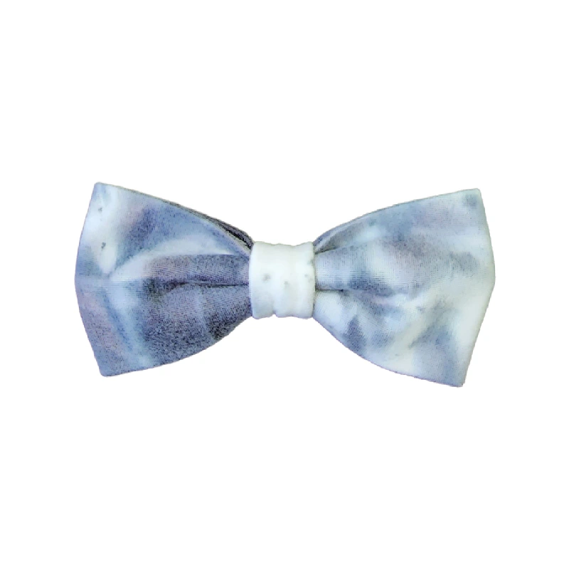 Gray Tie Dye Bow for Pets
