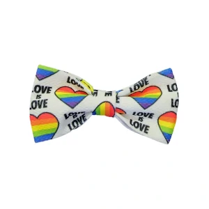 Pride Rainbow Heart Bow for Pets
